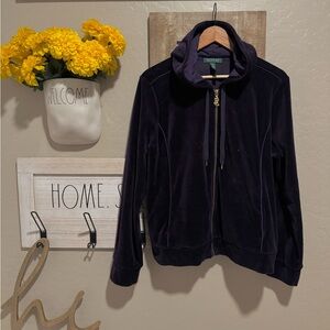 Lauren Ralph Lauren velour zip up hoodie sz x large